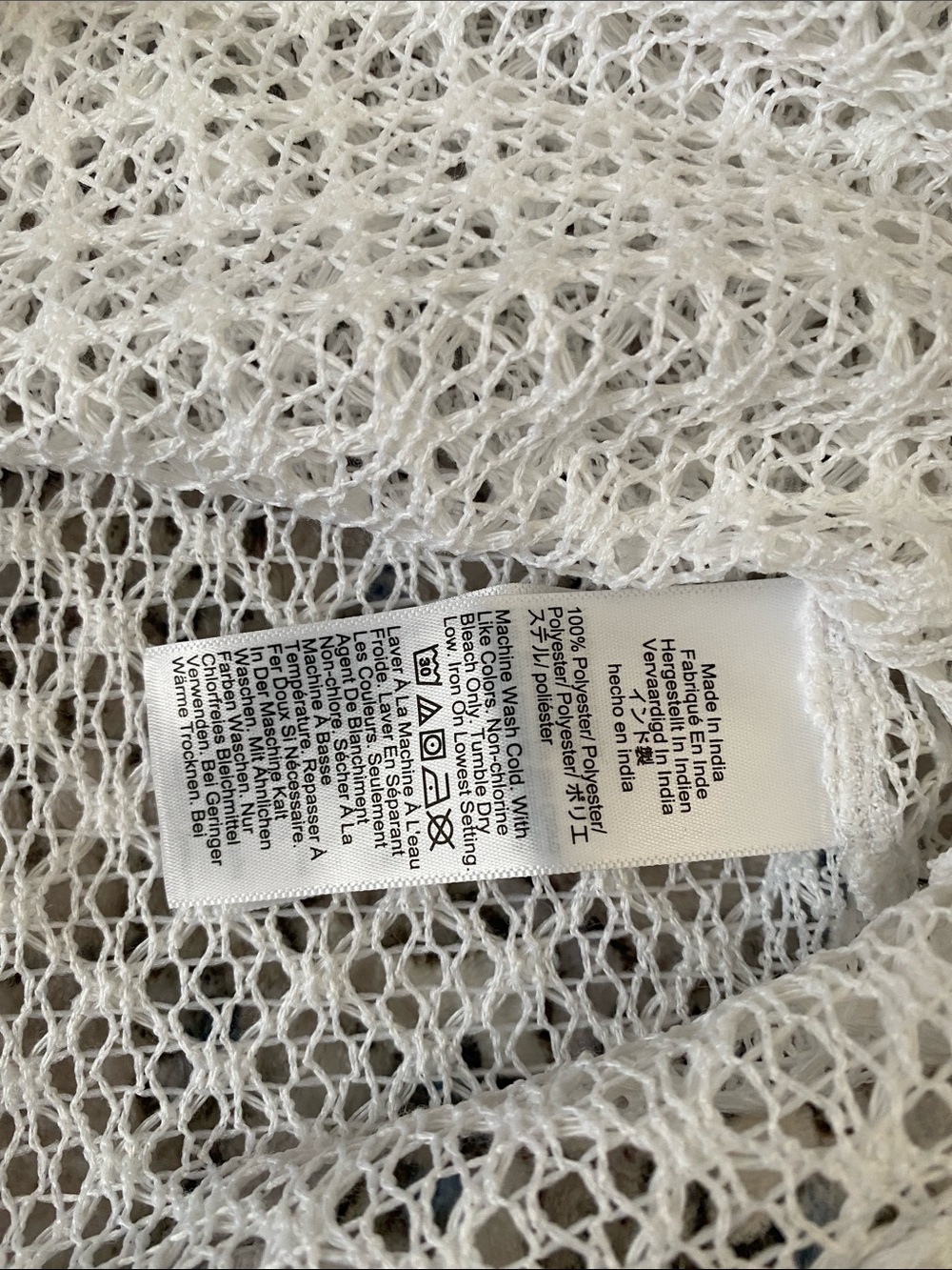 NWT J. Crew White Open Knit Sheer Crochet Tank Top - Picture 4 of 6